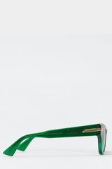 Bottega Veneta | BV1122S004 Mitre Acetate Cat Eye Frames - Green