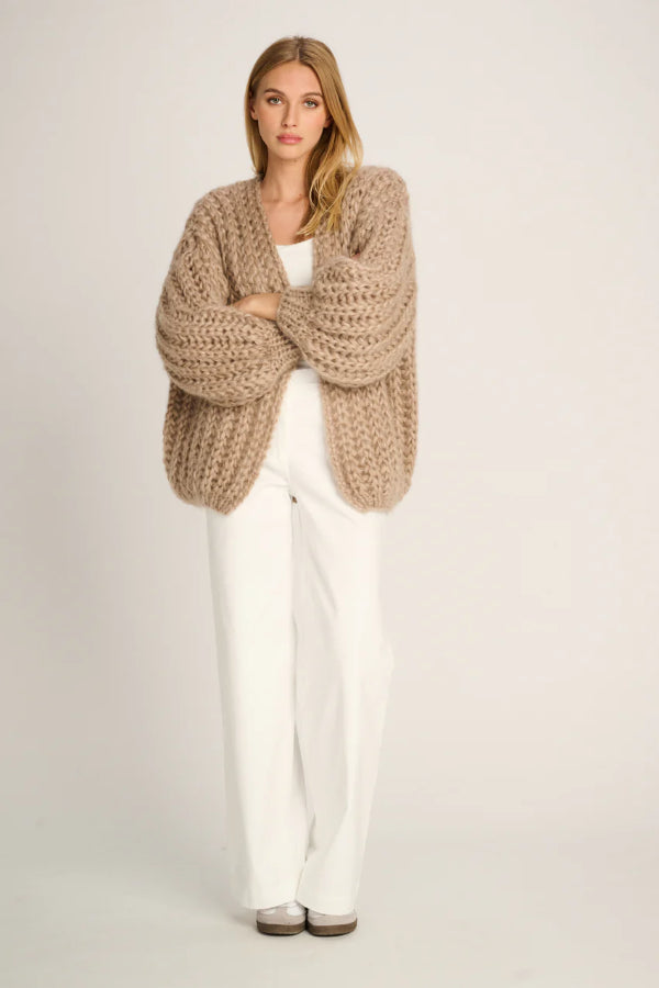 【ベージュ（27）】Lindsey Rib Knit Cardigan Long rib-knit cardigan | Lindex