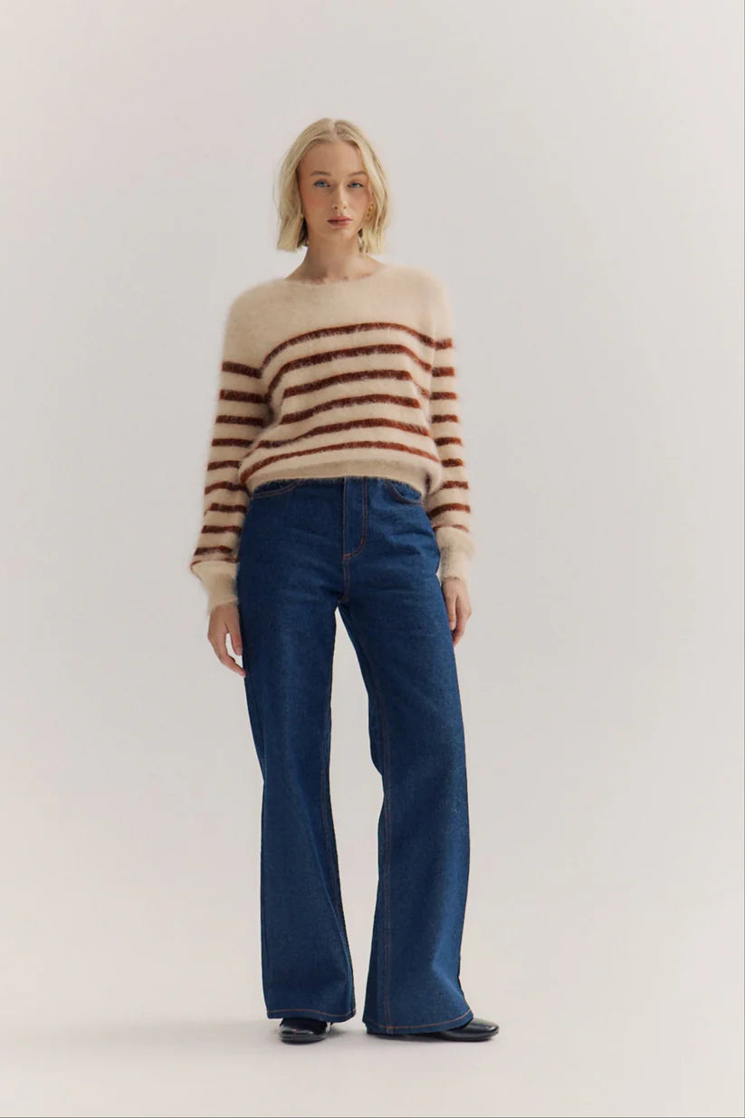 World of Nomads | Tara Stripe Knit - Oatmeal