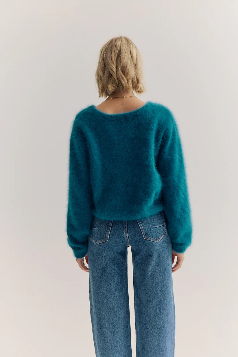 World of Nomads | Adele Cashmere Crewneck - Ocean