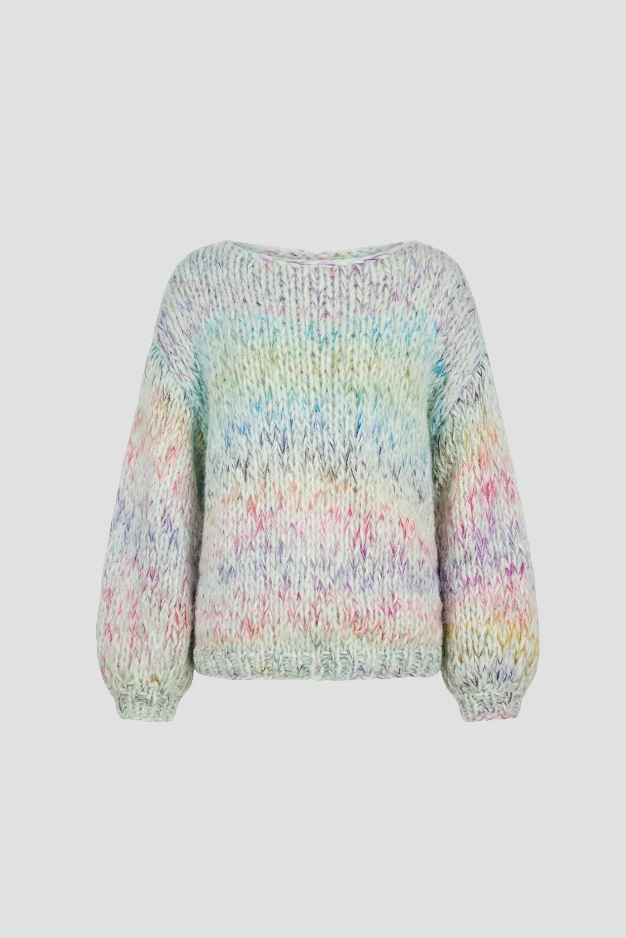 Les Tricots d'O | Amy Pullover Round Neck - Mint Multi