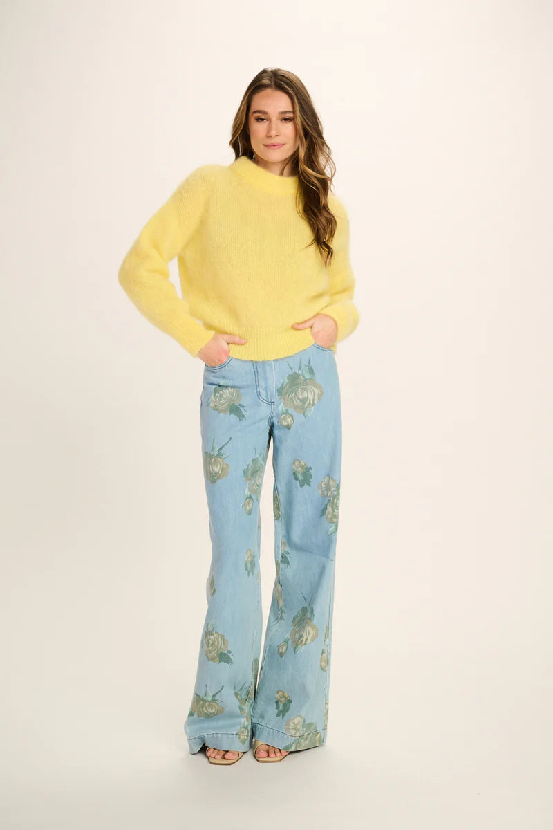 Les Tricots D'o | Coco Mohair Pullover Round Neck - Yellow