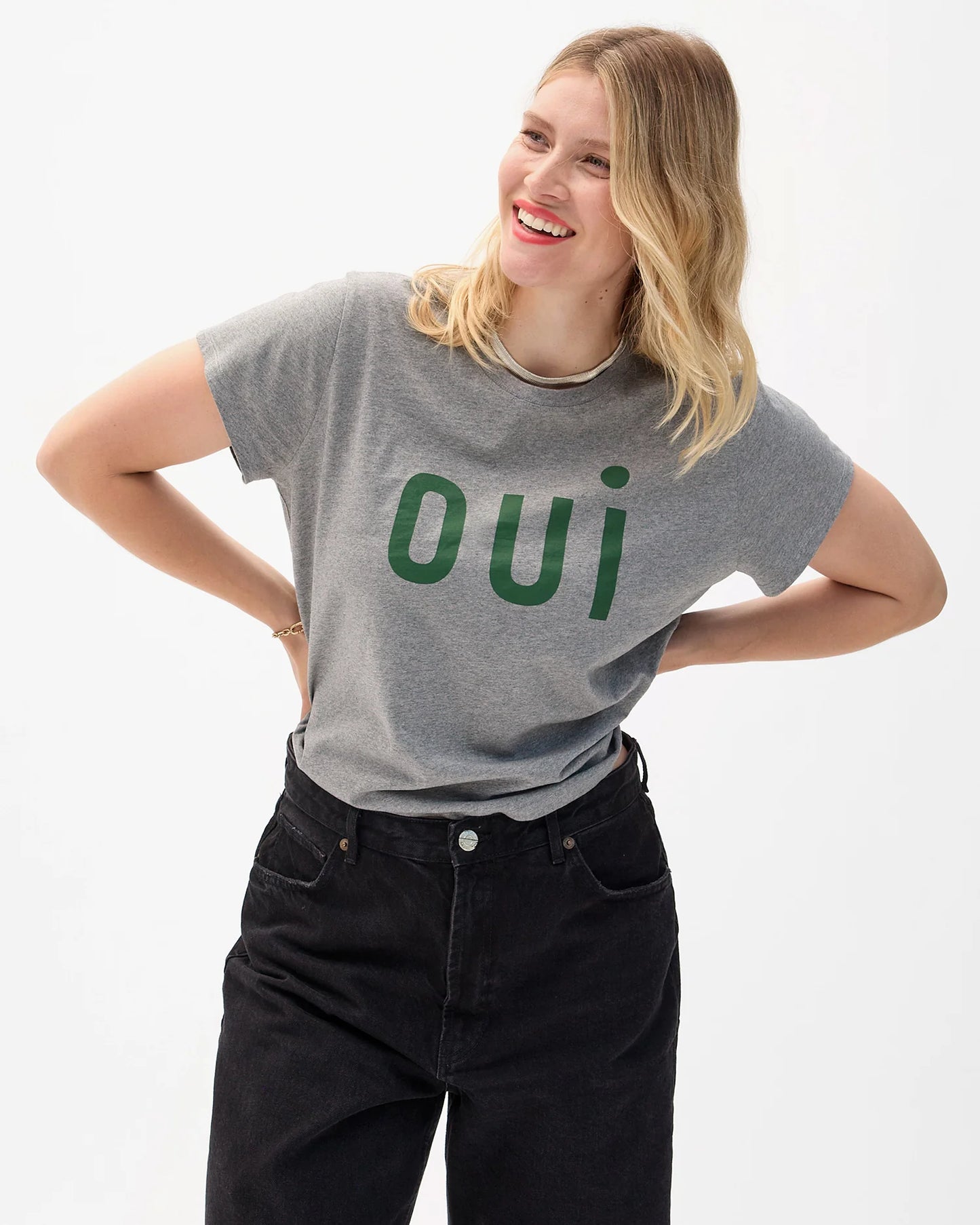 Clare V. | Classic Tee Oui - Grey Melange