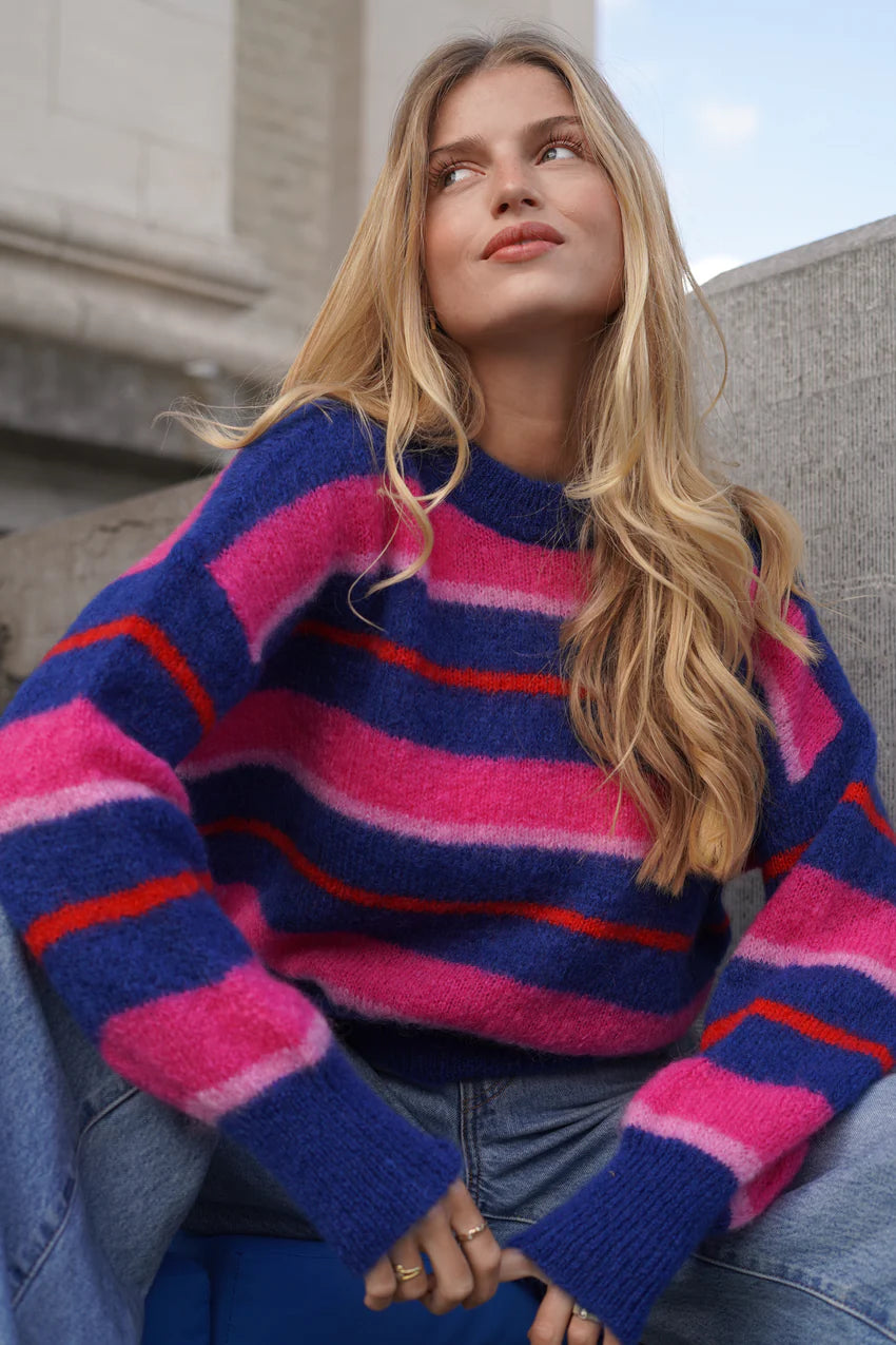 Les Tricots D'o | Coco Mohair Pullover - Stripe Multi