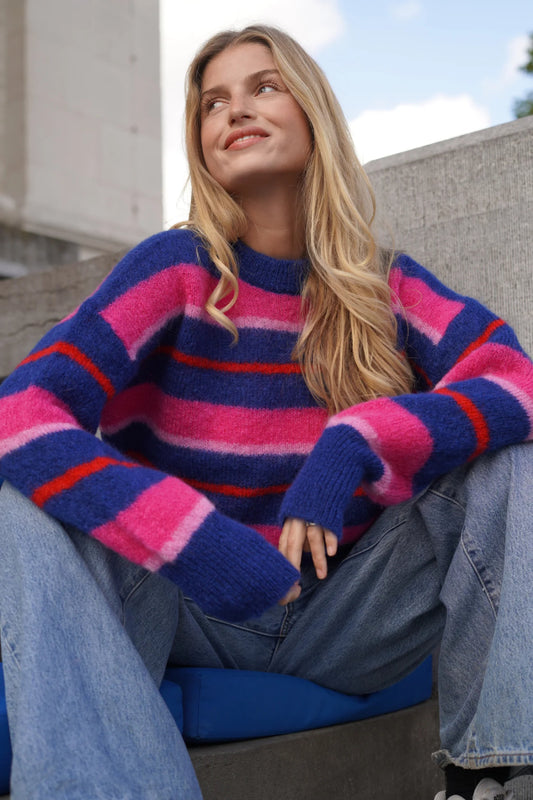 Les Tricots D'o | Coco Mohair Pullover - Stripe Multi