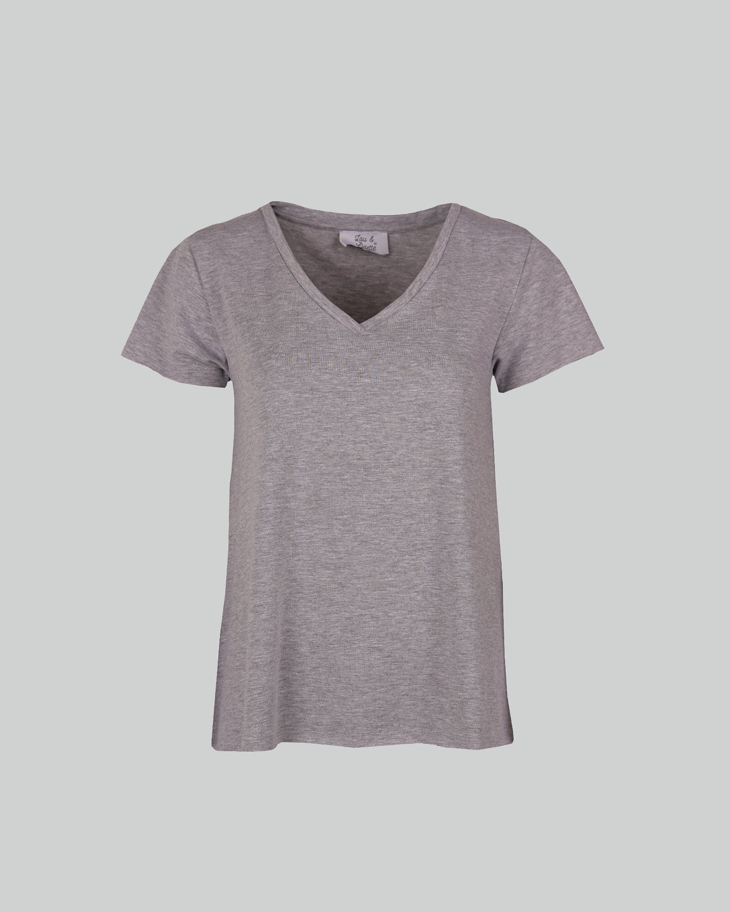 Lou & Odette | Faye V-Neck T-Shirt - Grey