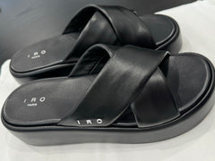 IRO Paris | Tutti Leather Platform Mules - Black