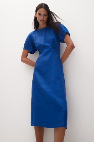 Morrison | Irena Linen Dress - Azalea