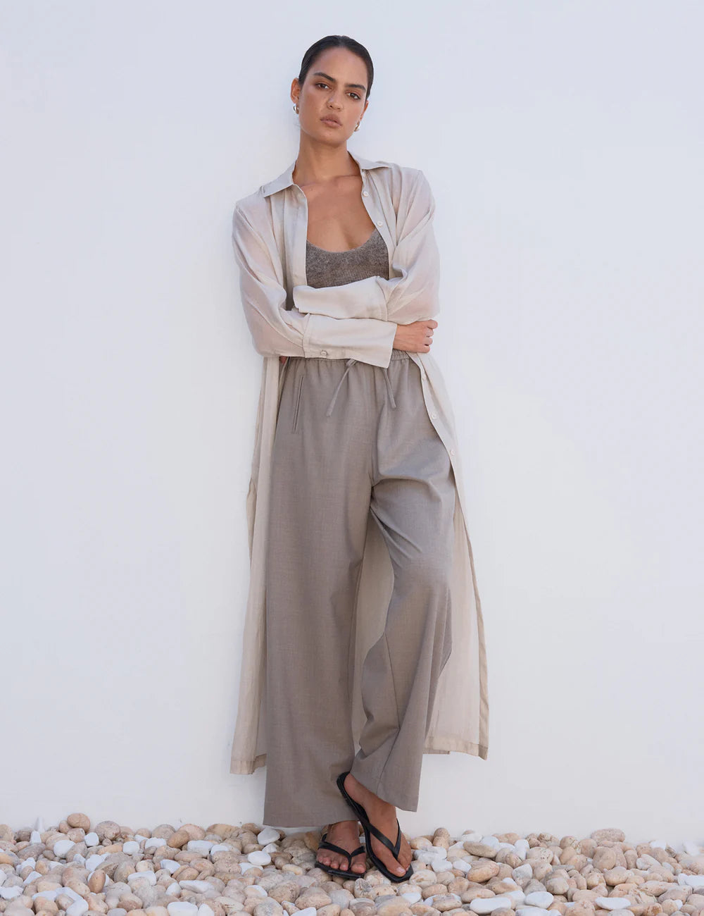 La Tribe | Square Toe Thong - Pepper