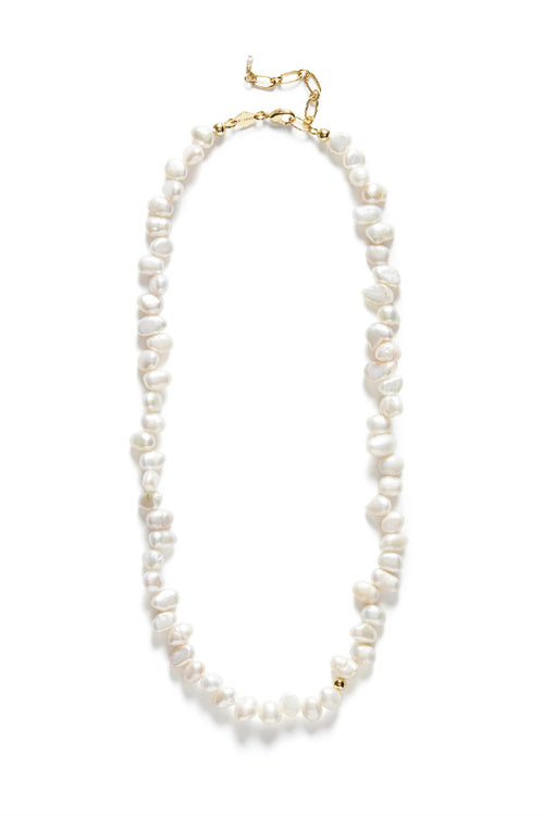 Anni Lu | Pearly Drop Necklace - Gold