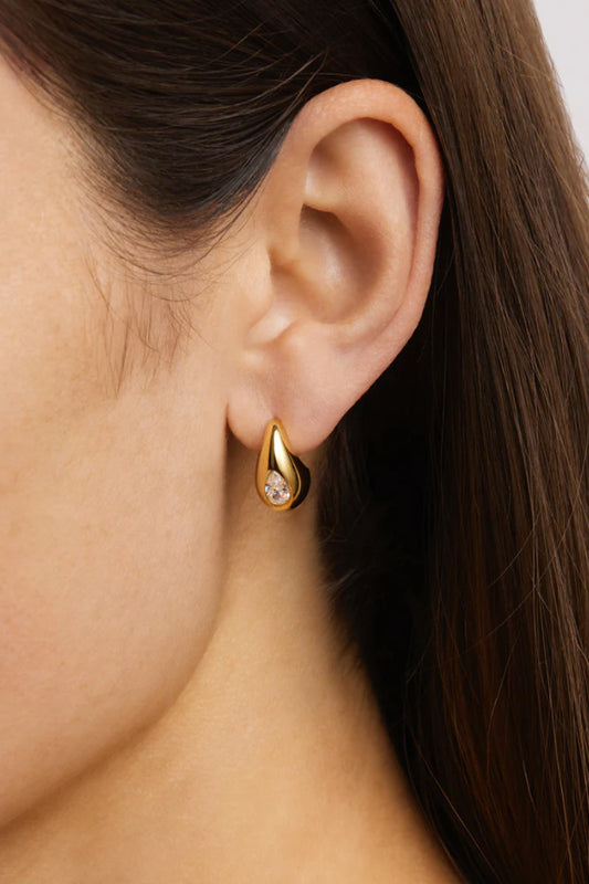 By Charlotte | Dewdrop Small Earrings - 18k Gold Vermeil