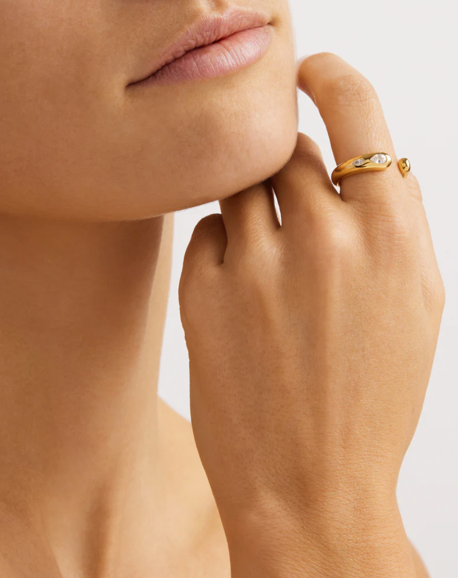 By Charlotte | Dewdrop Ring - 18k Gold Vermeil