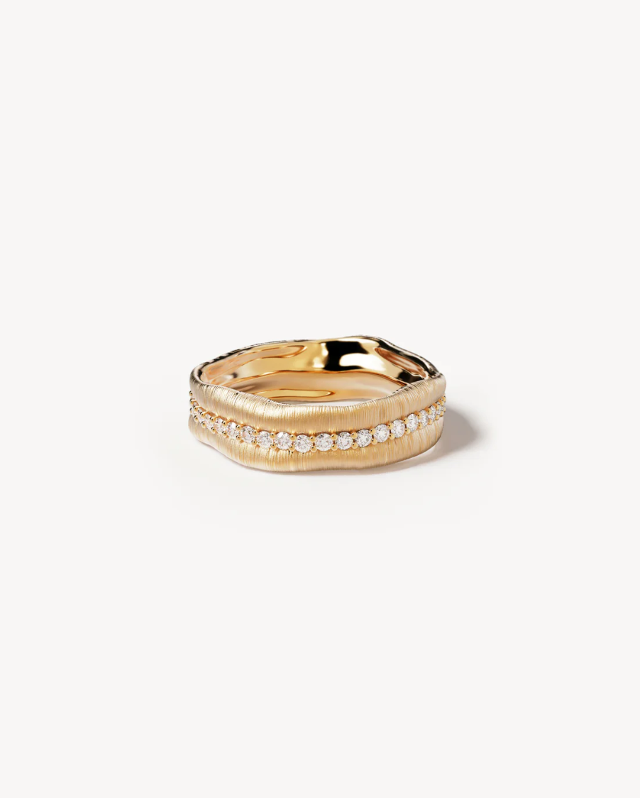 By Charlotte | Begin Again Band Ring - 18k Gold Vermeil