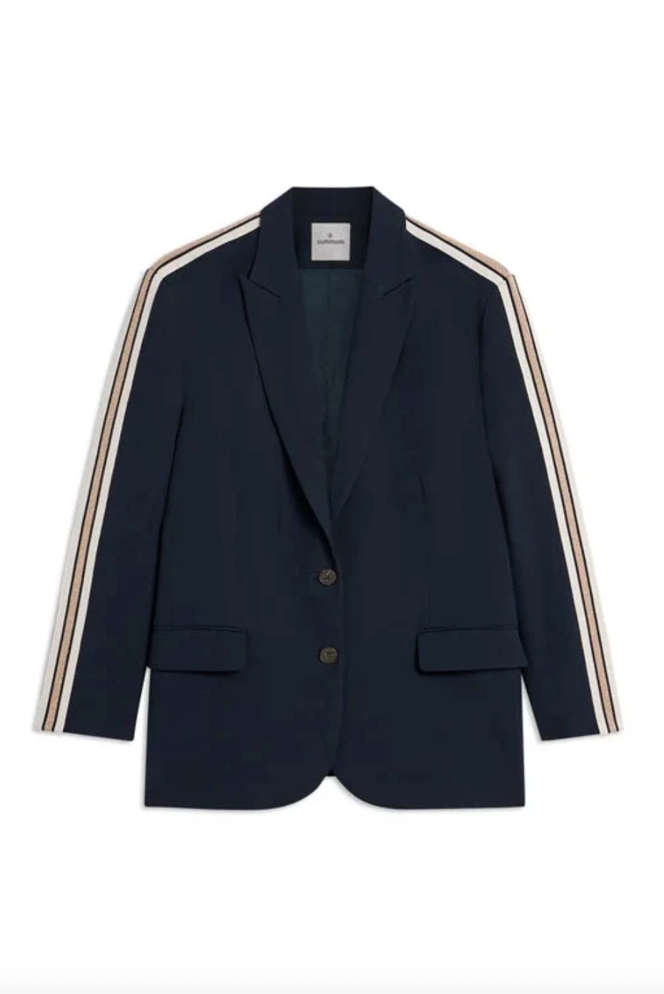 summum || Blazer with Tape Blend - Midnight Blue