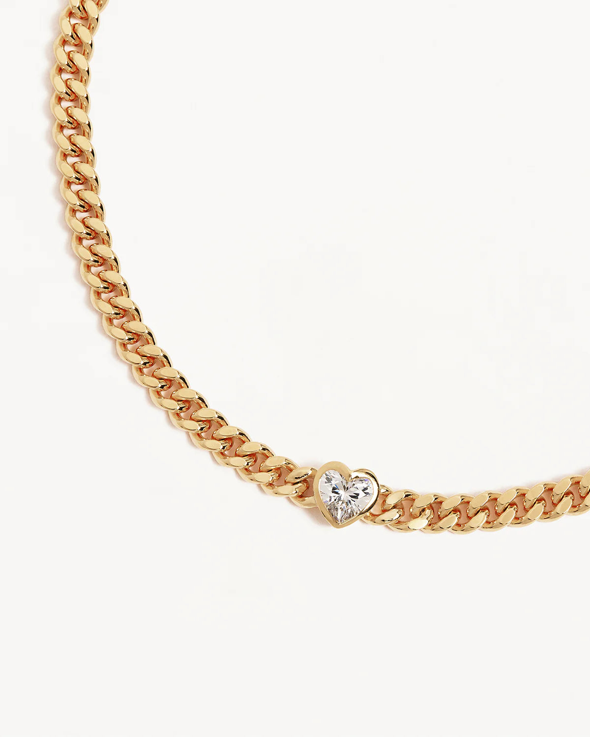 By Charlotte | Radiant Heart Curb Bracelet - Gold