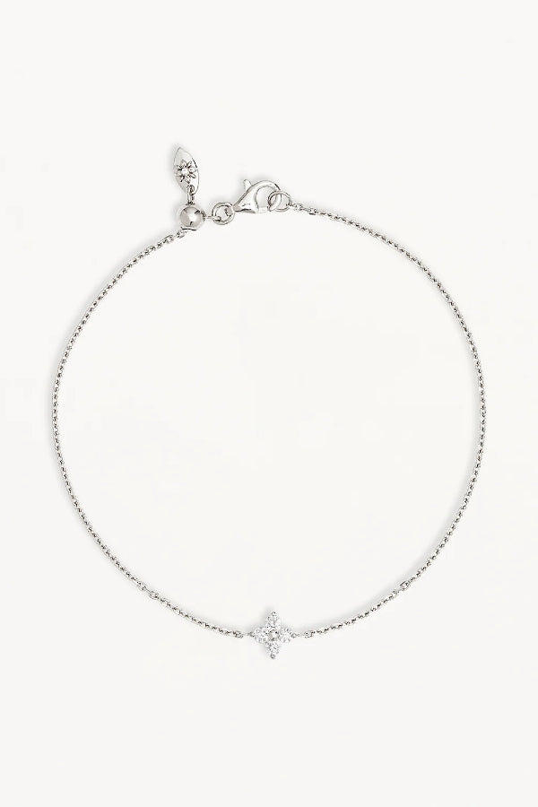 By Charlotte | Crystal Bloom Bracelet - Silver