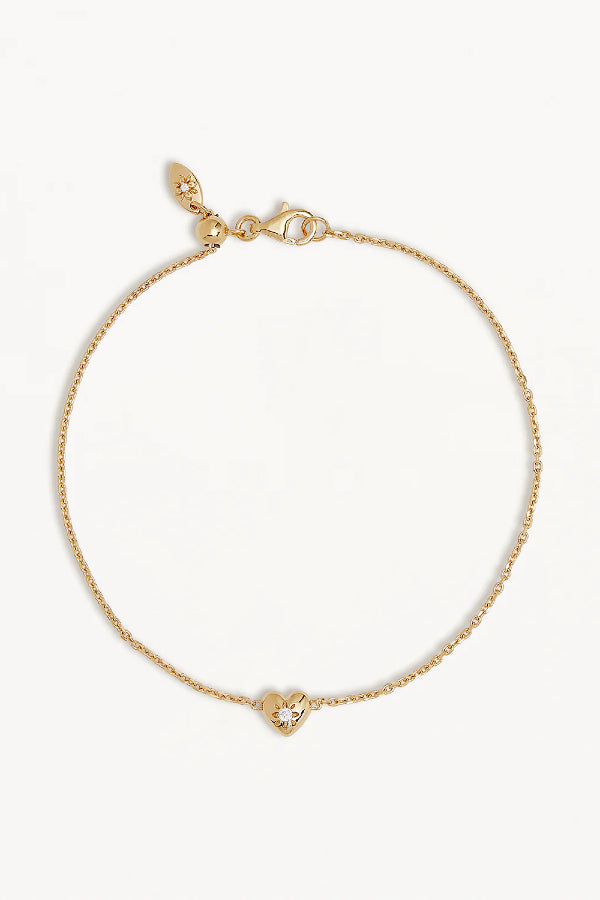 By Charlotte | Blooming Hearts Bracelet - Gold