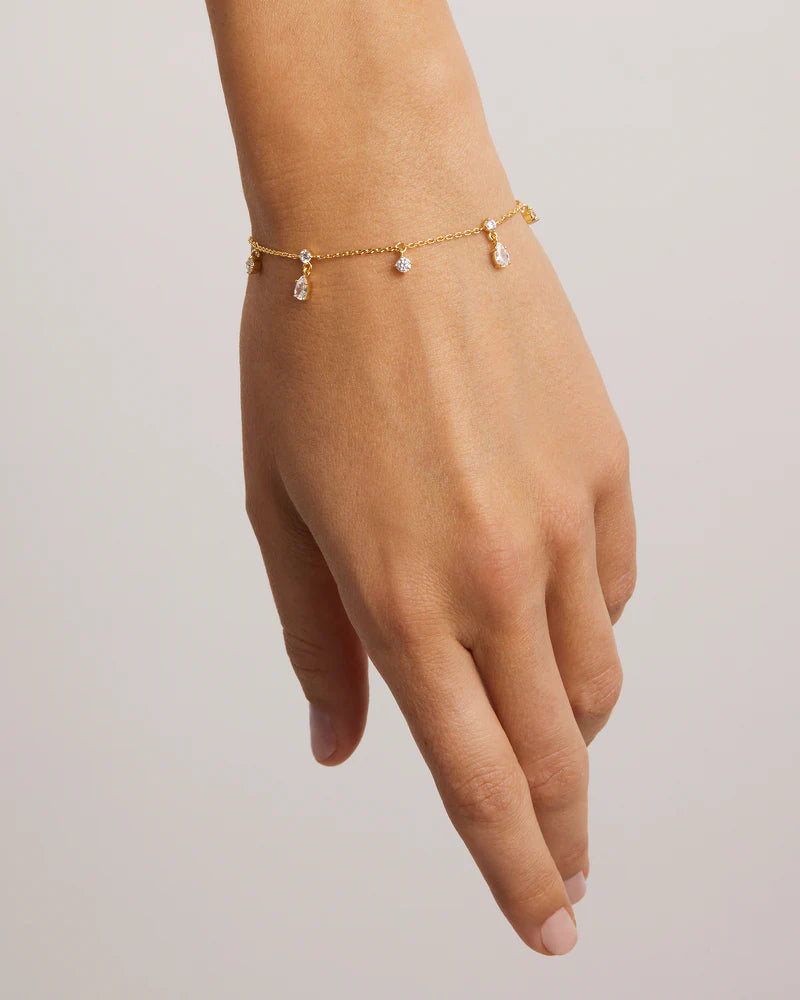 By Charlotte | No Rain, No Flowers Bracelet - Gold