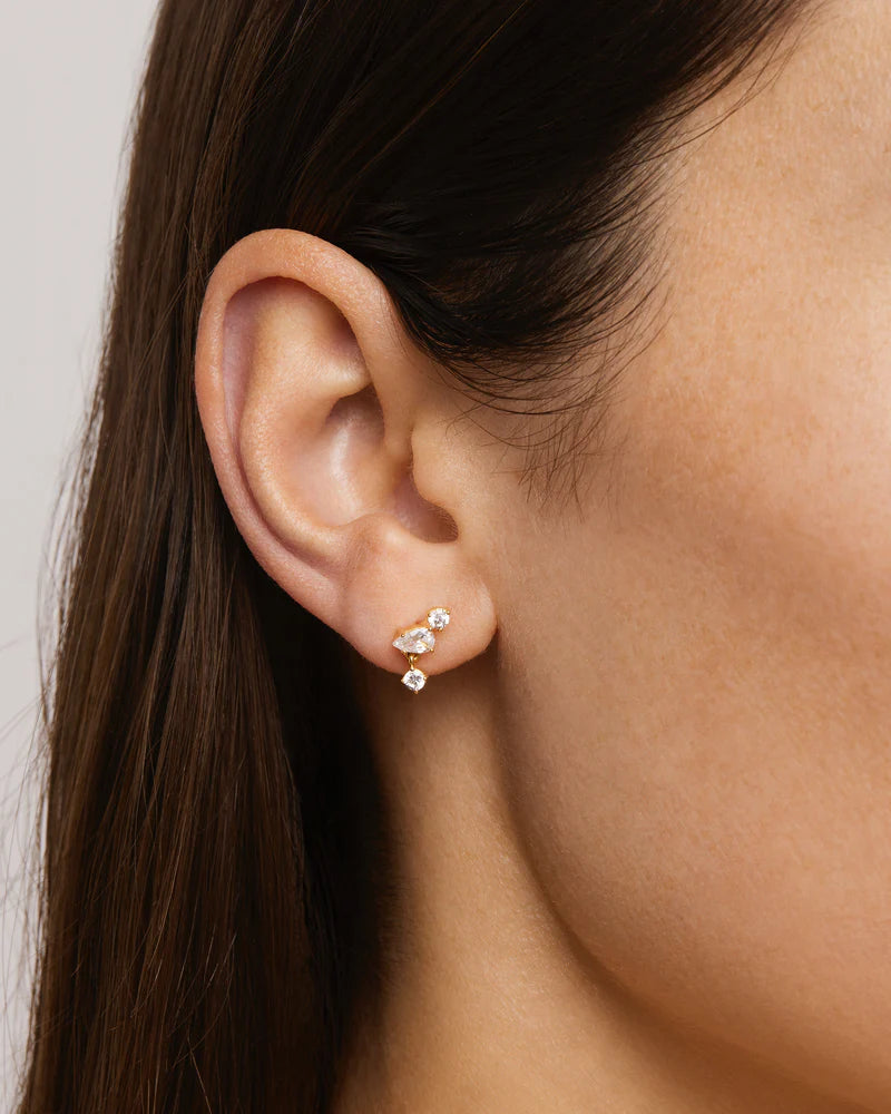 By Charlotte | No Rain, No Flowers Studs- Gold
