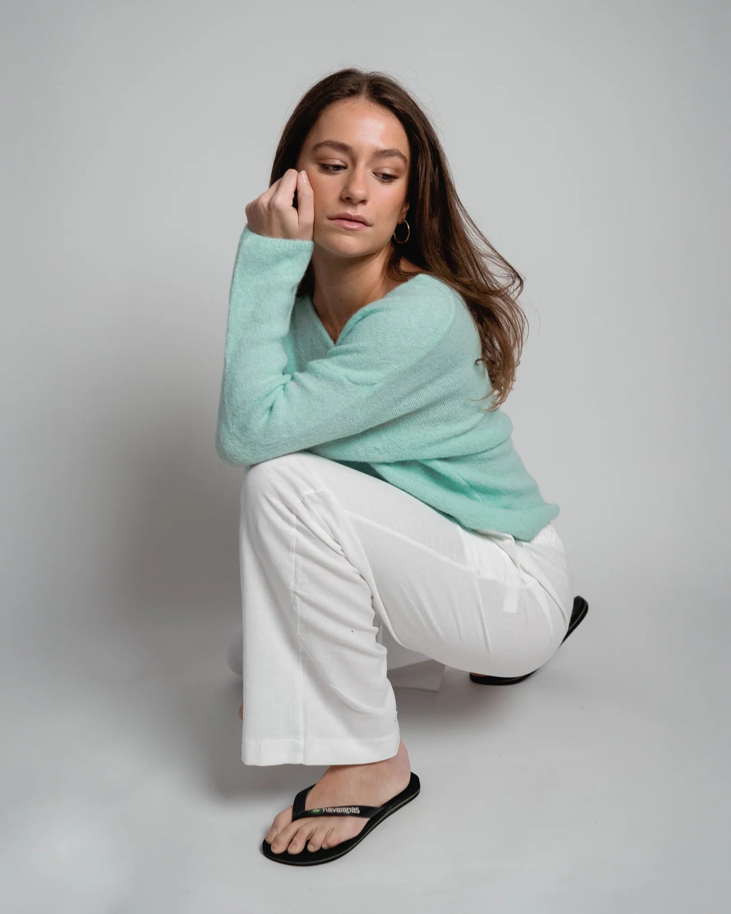 Lou & Odette | Bibi Pullover V-neck - Mint