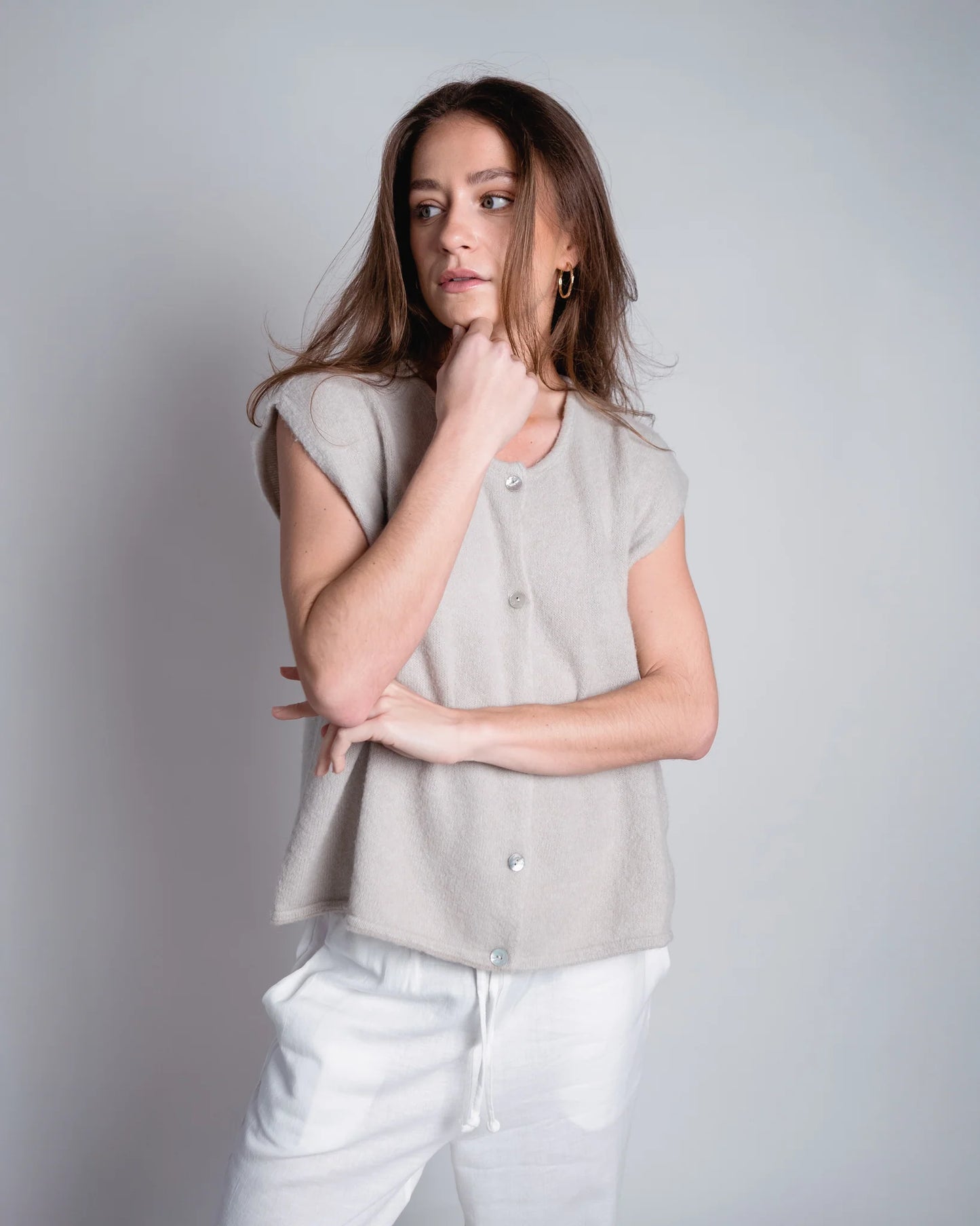 Lou & Odette | Demi Sleeveless Round Neck - Sand