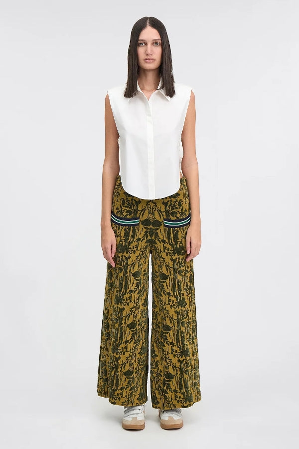Mes Demoiselles | Bandi Bangalore Pants - Green/Gold
