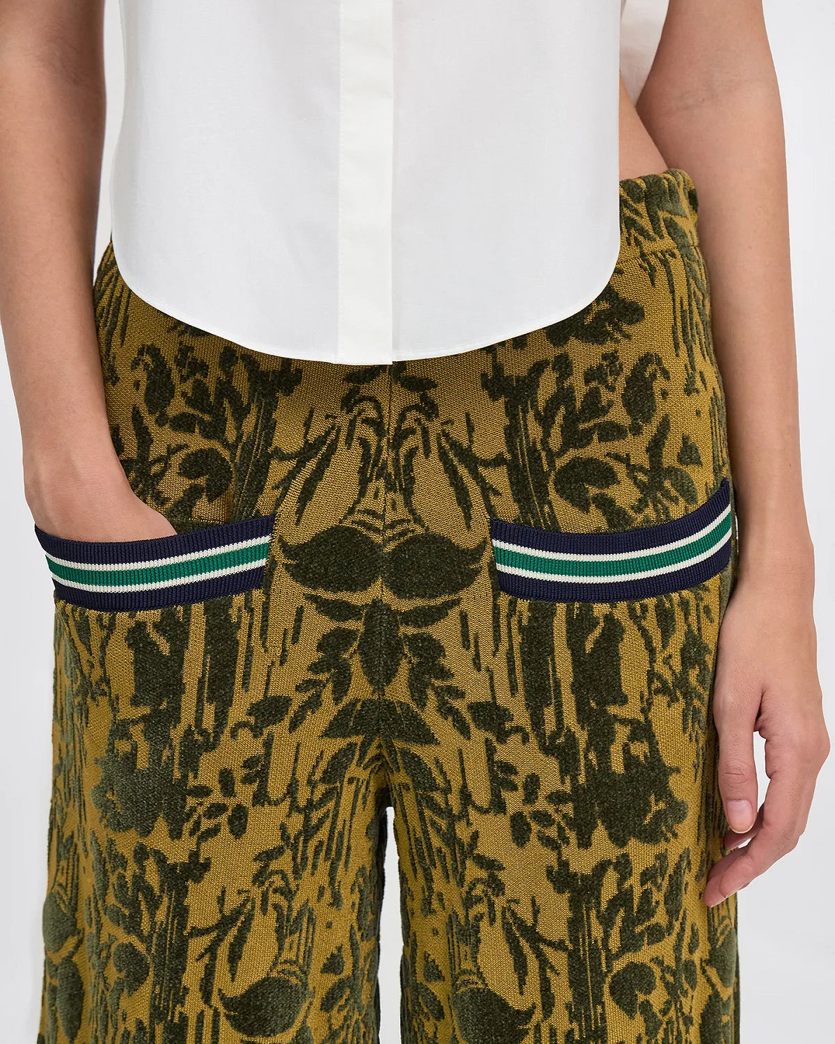 Mes Demoiselles | Bandi Bangalore Pants - Green/Gold