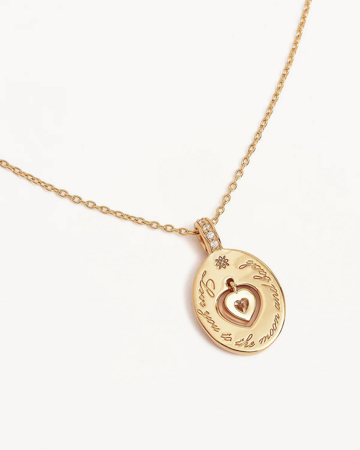 By Charlotte | Love You To The Moon And Back Necklace - Gold