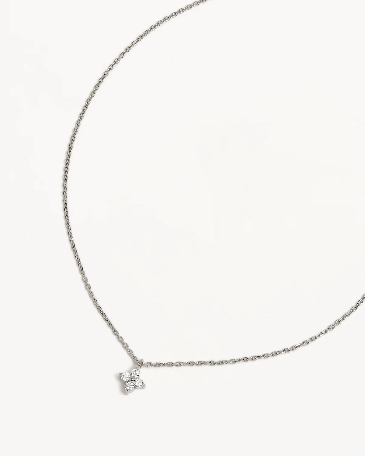 By Charlotte | Crystal Bloom Necklace - Silver