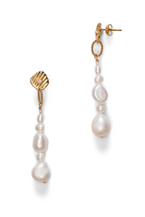 Anni Lu | Jet Set Pearl Earrings - Gold