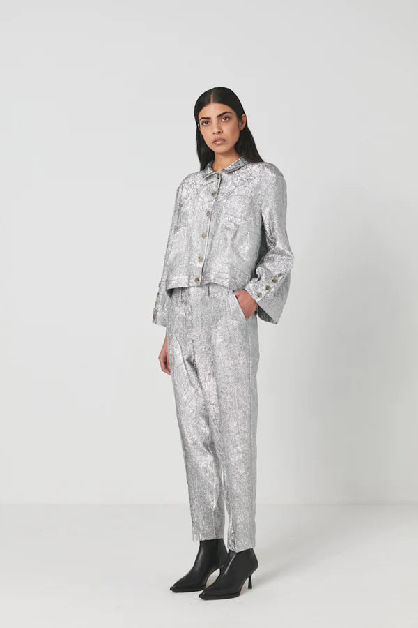 Rabens Saloner | Bello Pant - Silver Glimmer