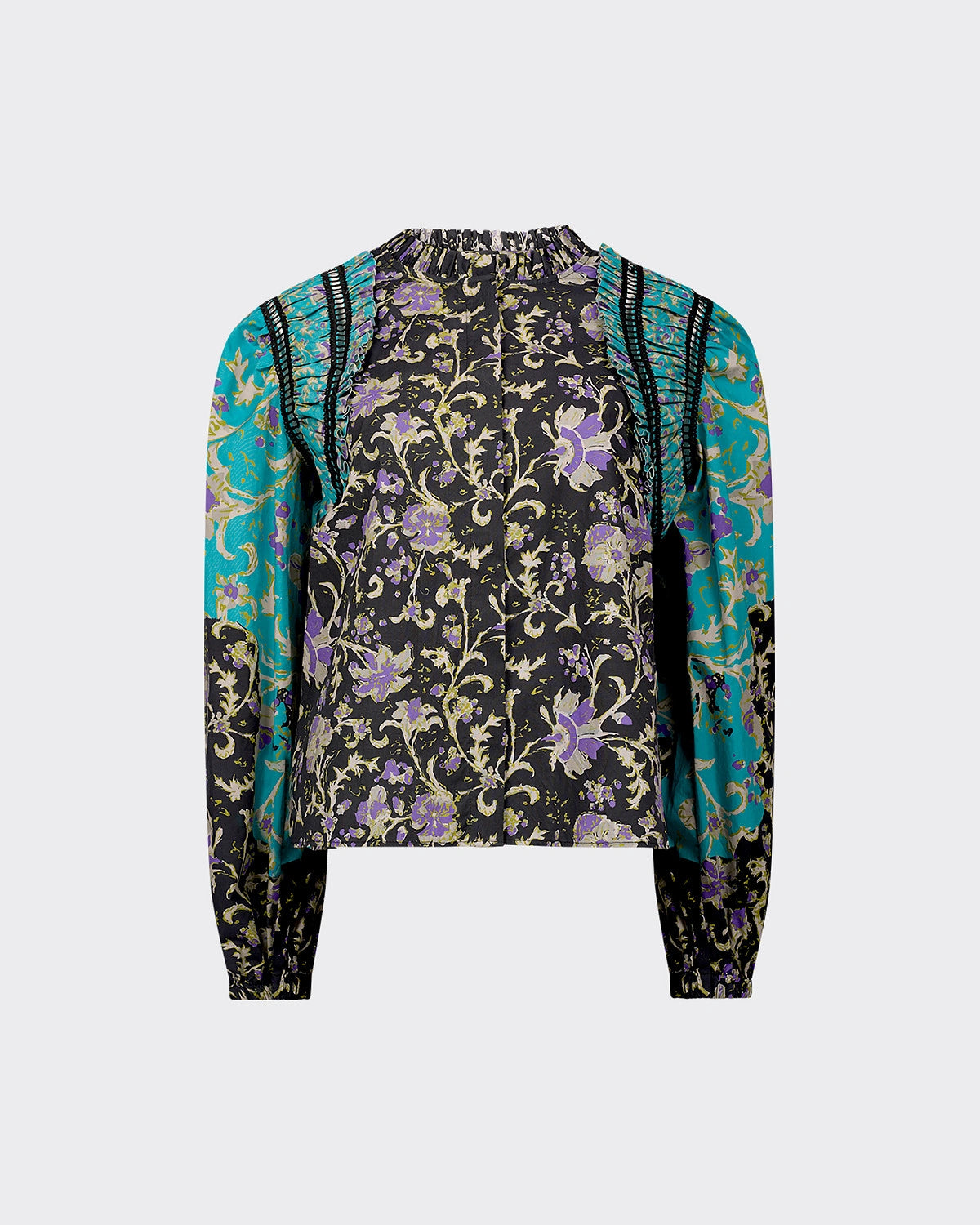 Mes Demoiselles | Pom Shirt - Turquoise/Black