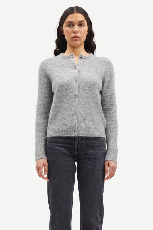 Samsoe Samsoe | Nor Short Cardigan - Grey Melange