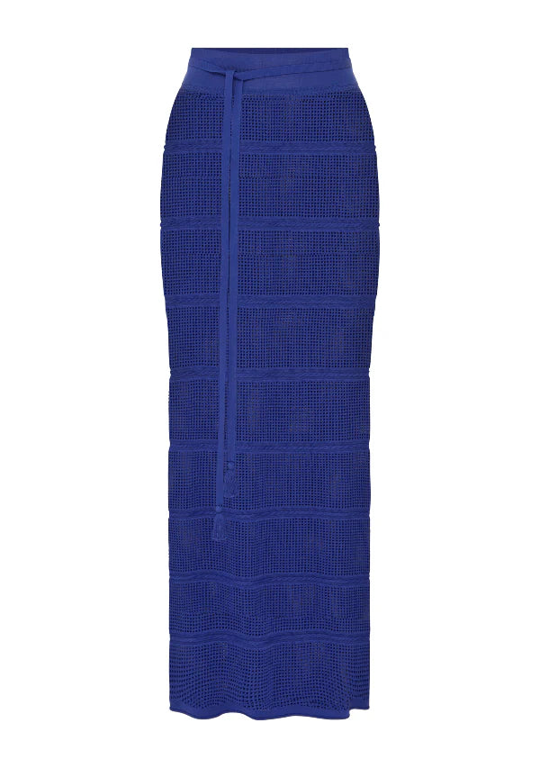 MOS The Label | Carmen Knit Midi Skirt - Sodalite Blue