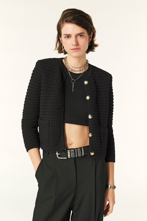 Ba&sh| Gaspard Knitted Cardigan - Noir