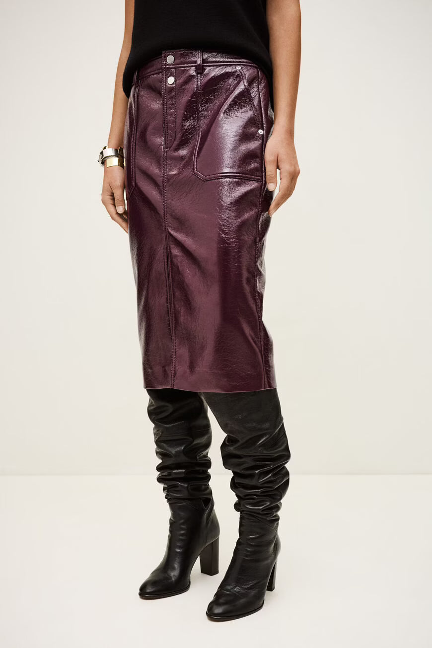 Ba&sh | Marylou Pencil Skirt - Bordeaux