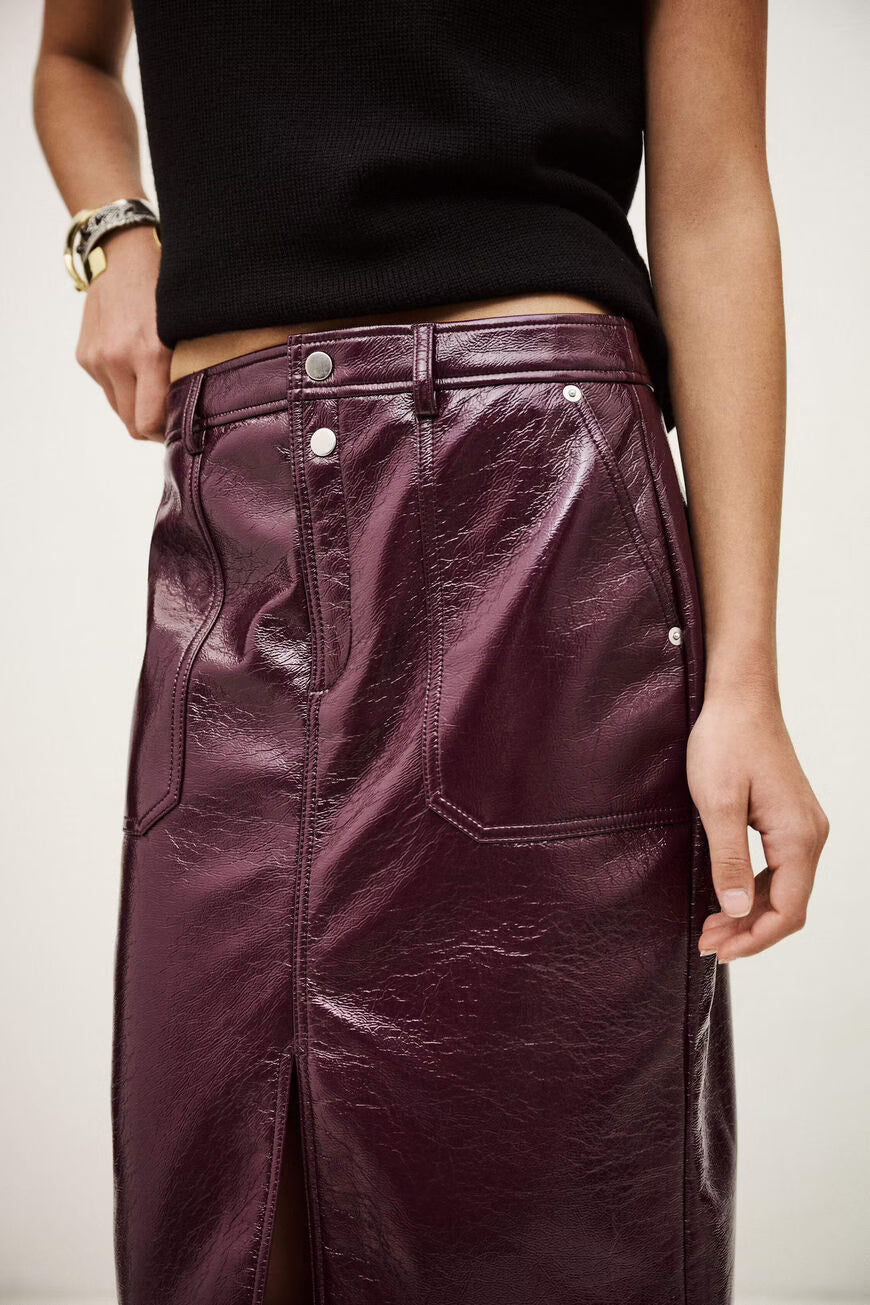 Ba&sh | Marylou Pencil Skirt - Bordeaux