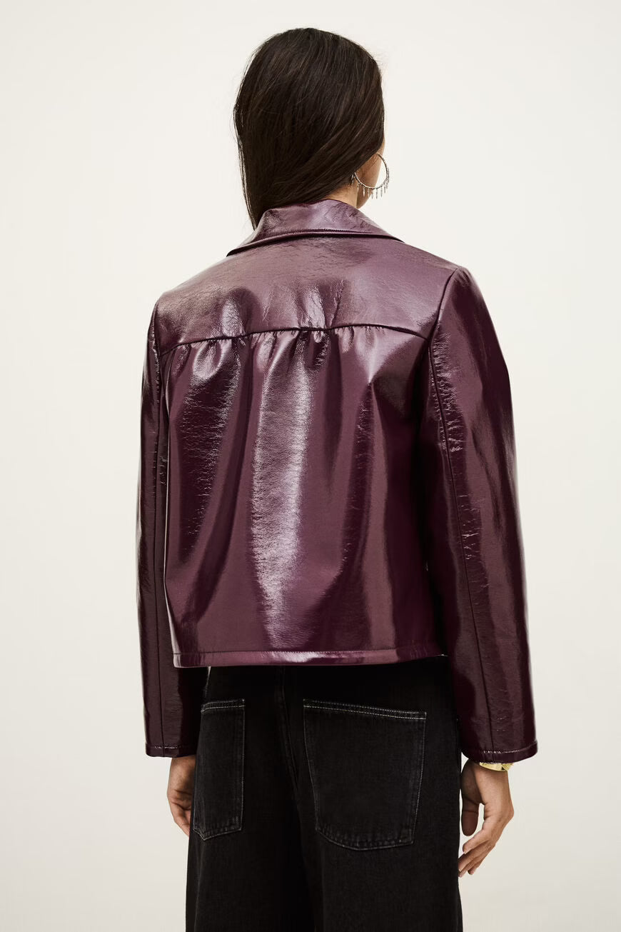 Ba&sh | Meelos Patent Jacket - Bordeaux