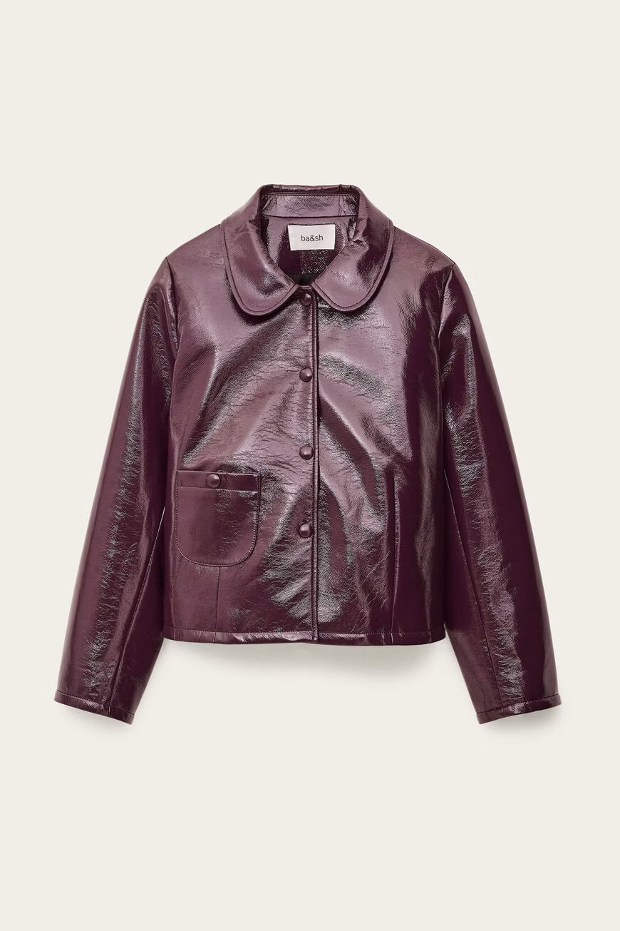 Ba&sh | Meelos Patent Jacket - Bordeaux