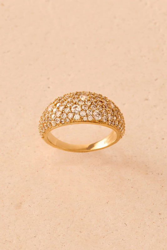 Agapée | Cassiopée Pavé Ring - Gold / White