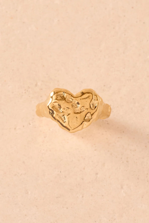 Agapée | Livia Heart Ring - Gold