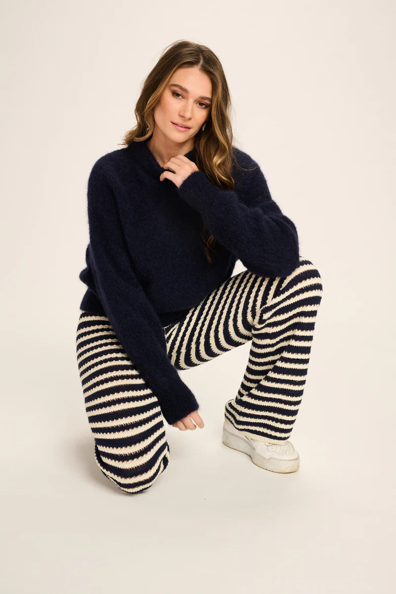 Les Tricots D'o | Coco Mohair Pullover Round Neck - Navy