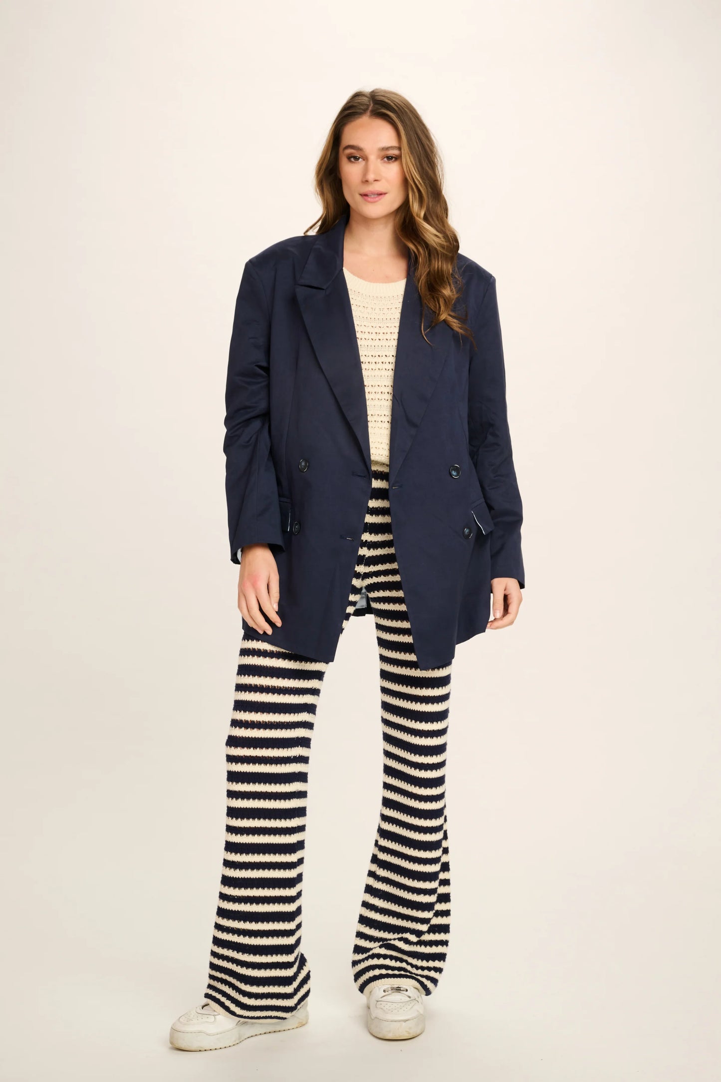 Les Tricots D'o | Giovanna Cotton Blazer - Navy