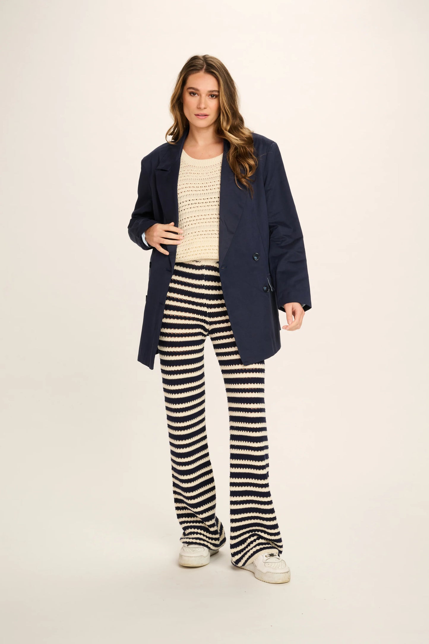 Les Tricots D'o | Giovanna Cotton Blazer - Navy