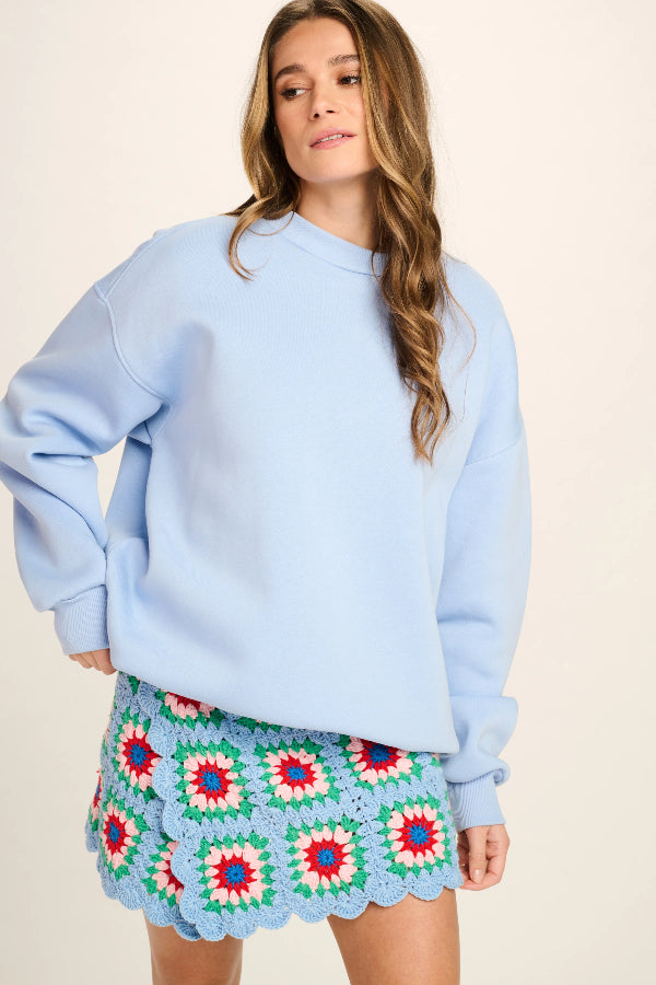 Les Tricots D'o | Carla Cotton Sweatshirt - Pale Blue