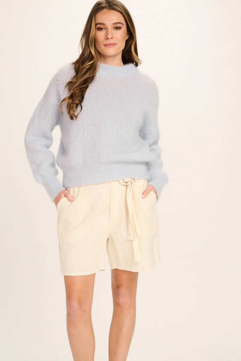 Les Tricots D'o | Coco Mohair Pullover Round Neck - Pale Blue