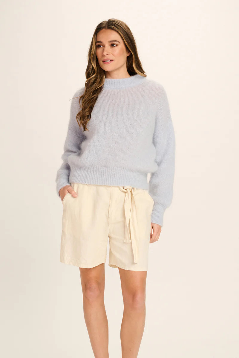 Les Tricots D'o | Coco Mohair Pullover Round Neck - Pale Blue