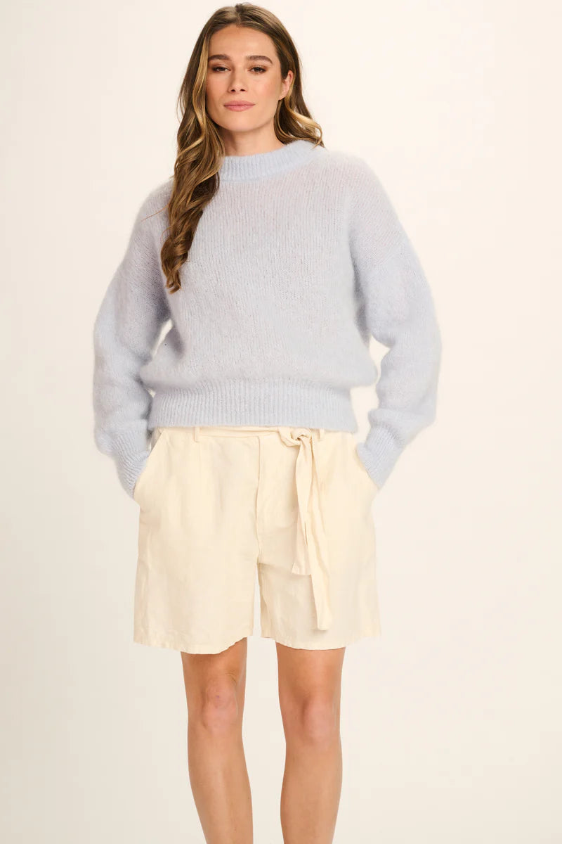 Les Tricots D'o | Coco Mohair Pullover Round Neck - Pale Blue