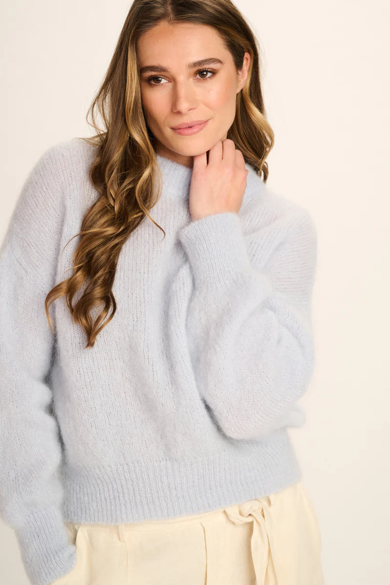 Les Tricots D'o | Coco Mohair Pullover Round Neck - Pale Blue