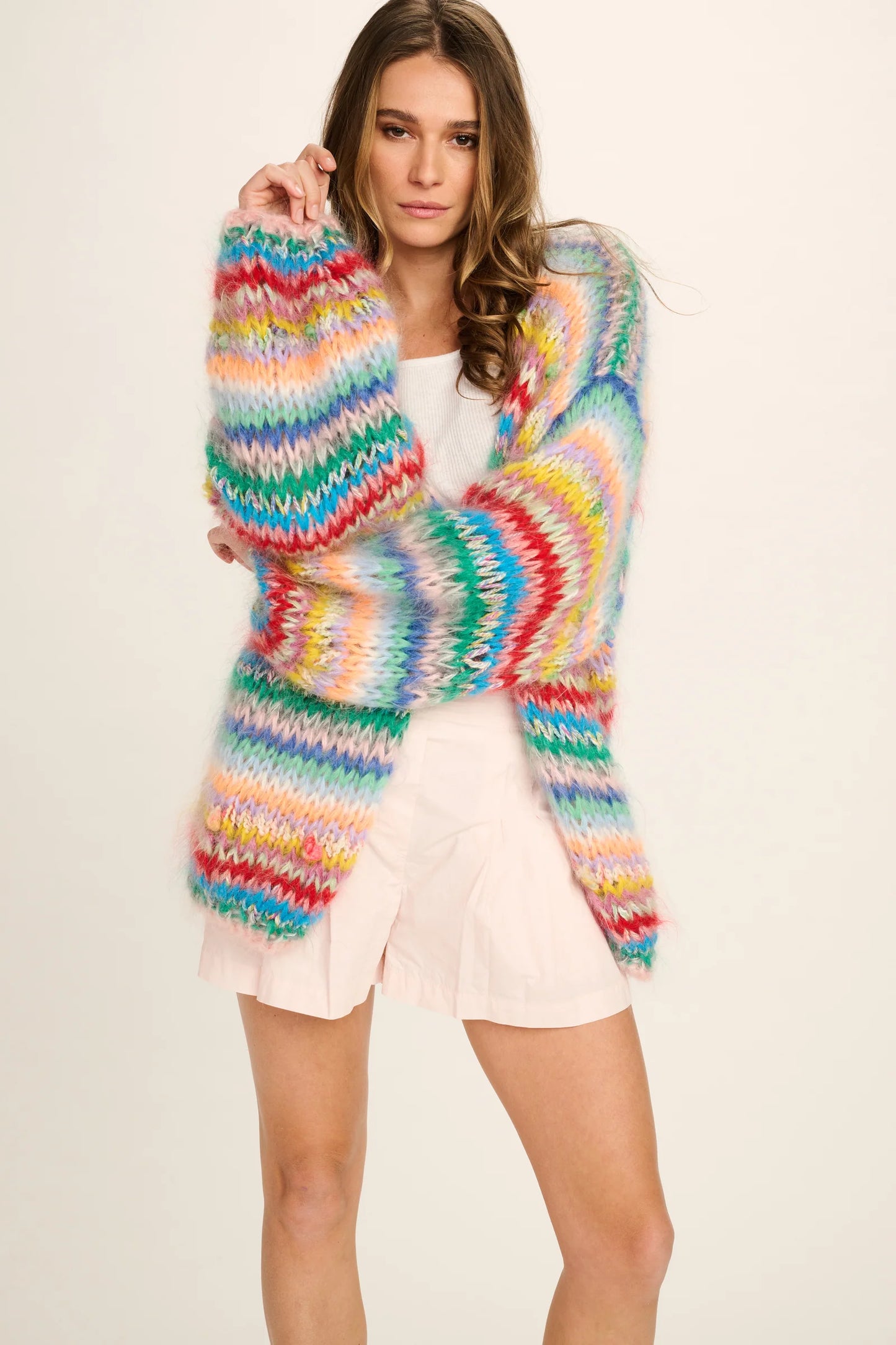 Les Tricots D'o | Eloise Mohair Cardigan Short - Multicolour